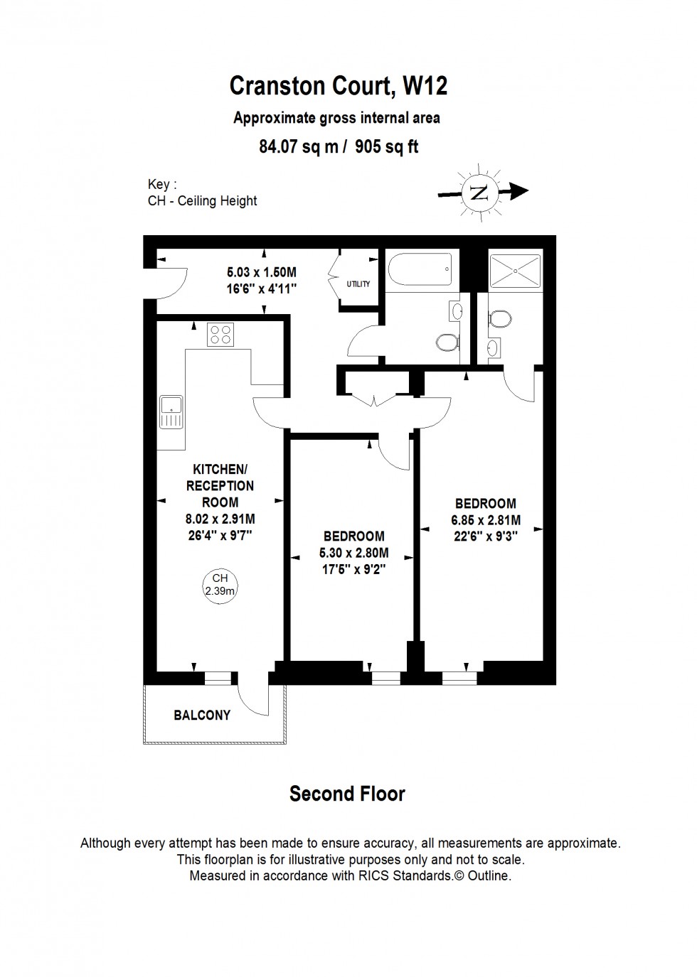 Floorplan for Bloemfontein Road, London
