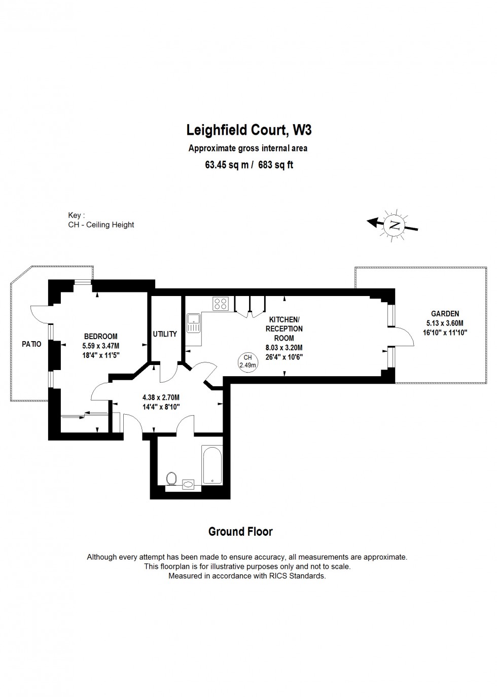 Floorplan for Colonnade Gardens, London
