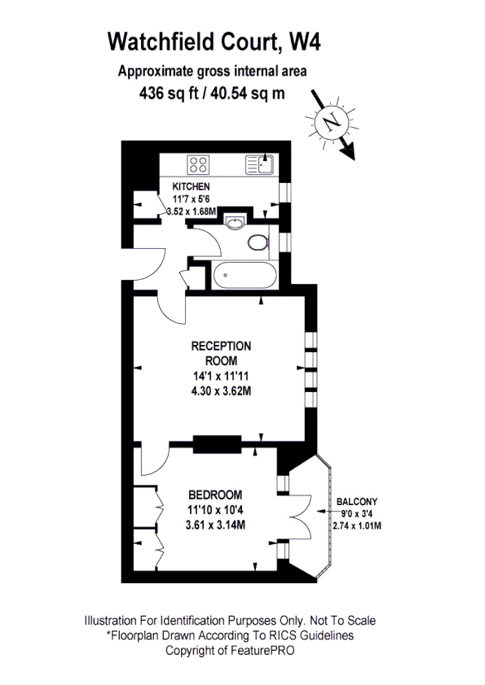Floorplan for Sutton Court Road, Chiswick, London