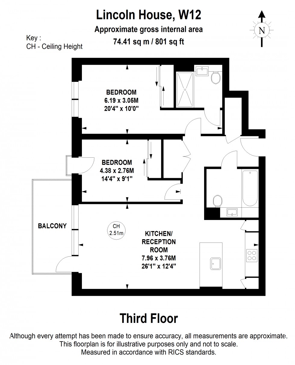 Floorplan for Fountain Park Way, White City Living, London