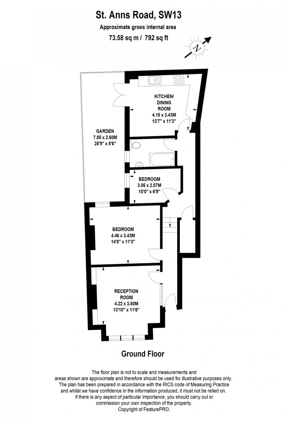 Floorplan for Barnes, London