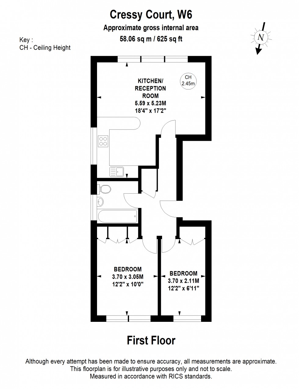 Floorplan for Wingate Road, London